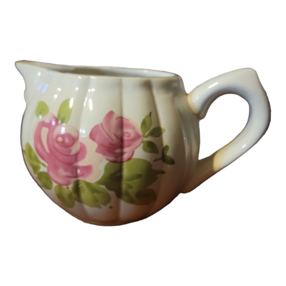 Vtg Roseland By GIBSON DESIGNS Coffee Tea Creamer Pitcher Stoneware - Picture 2 of 6